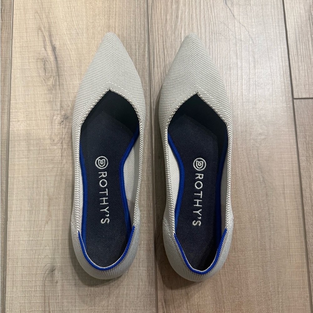 Rothy's Women's Cream and Tan Flats
